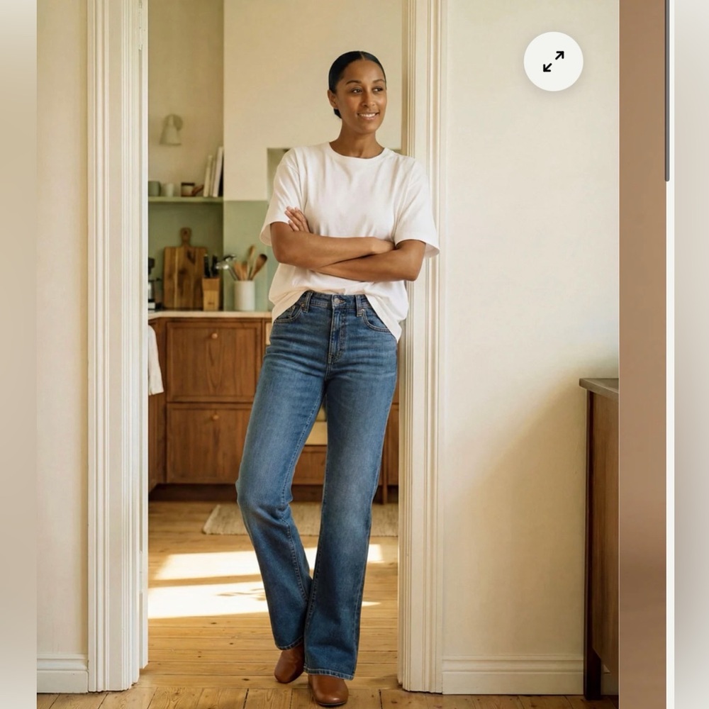 Edwin Marli Wide Leg high waisted Jean Size 26 Lowell Anthropologie